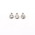 Sterling Silver Passion Faith Hope Stamped Organic Shape Rounded Oval