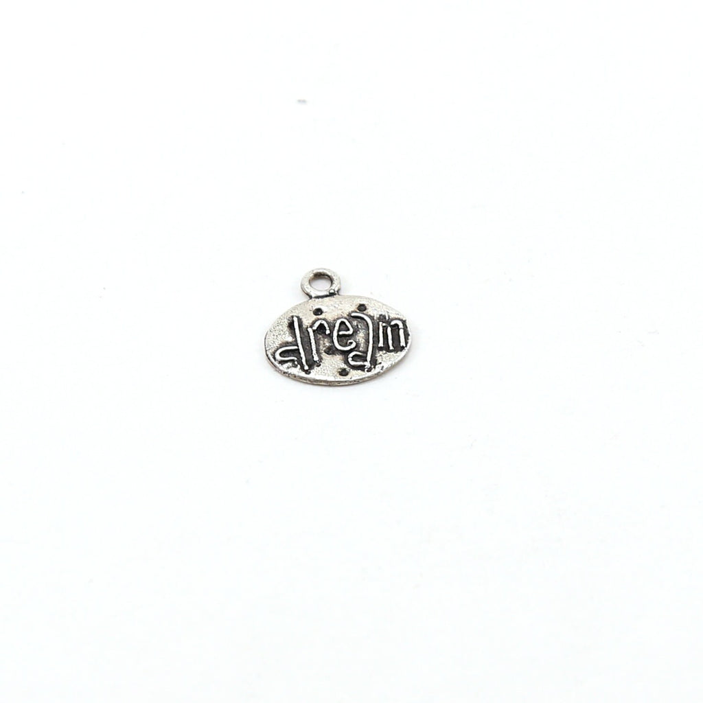 13mmx12mm Sterling Silver Whimsical Dream Inspirational Word Charm Pendant