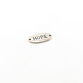 16mmx8mm Sterling Silver Hope Stamped Rounded Oval Connector Charm Inspiration