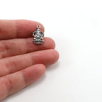 15mmx10mm Sterling Silver Ganesh Deity Charm Outline Hindu Hinduism Spiritual