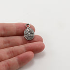 12mmx20mm Sterling Silver Ganesh Oval Deity Charm Hindu Hinduism Spiritual