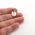 11mmx18mm Sterling Silver Ganesh Antique Style Oval Deity Charm Hindu Hinduism
