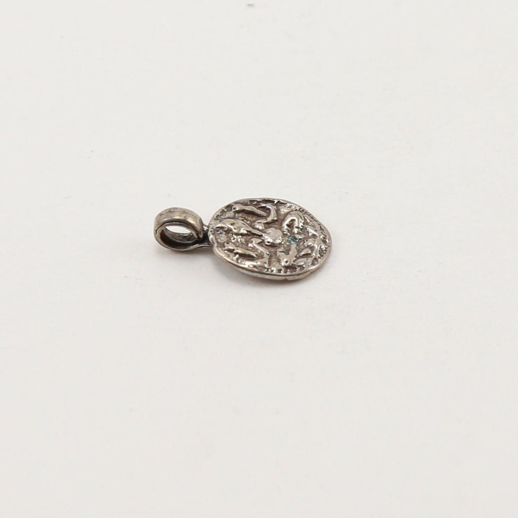 11mmx18mm Sterling Silver Ganesh Antique Style Oval Deity Charm Hindu Hinduism