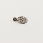 11mmx18mm Sterling Silver Ganesh Antique Style Oval Deity Charm Hindu Hinduism