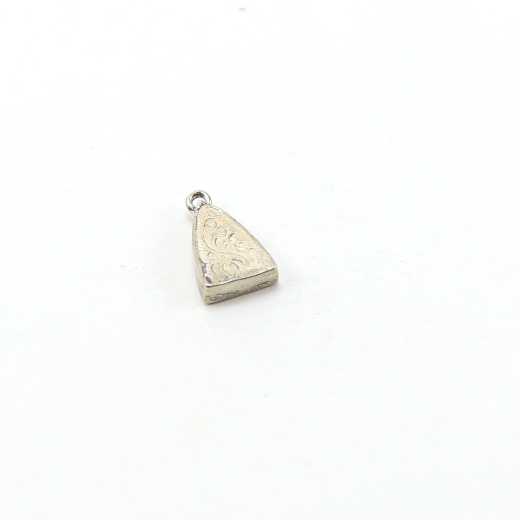15mmx9mm Sterling Silver Buddha Sitting in Triangle Yoga Charm Ohm Meditation