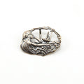 28mmx20mm Sterling Silver Maiden Mermaid with Dove with Floral Accents Oval
