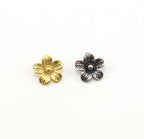 11mm Sterling Silver or Vermeil Small Daisy Flower Detailed Petals Spring