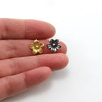 11mm Sterling Silver or Vermeil Small Daisy Flower Detailed Petals Spring