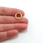 12mm Sterling Silver or Vermeil Small Hammered Textured Open Circle Connector
