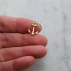 Sterling Silver or 14K Gold Filled Dainty Tiny Anchor Charms (4pc)