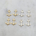 Sterling Silver or 14K Gold Filled Dainty Tiny Anchor Charms (4pc)