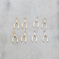 Sterling Silver or 14K Gold Filled Dainty Tiny Wishbone Charms (4pc) – Gold