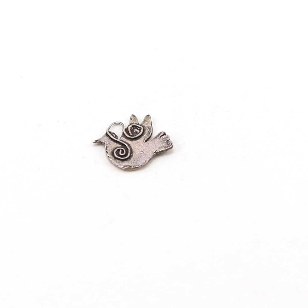 Sterling Silver Whimsical Dove Flying Bird Delicate Charm