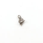 Sterling Silver Thick Detailed Wise Owl Charm Nature Bird Pendant