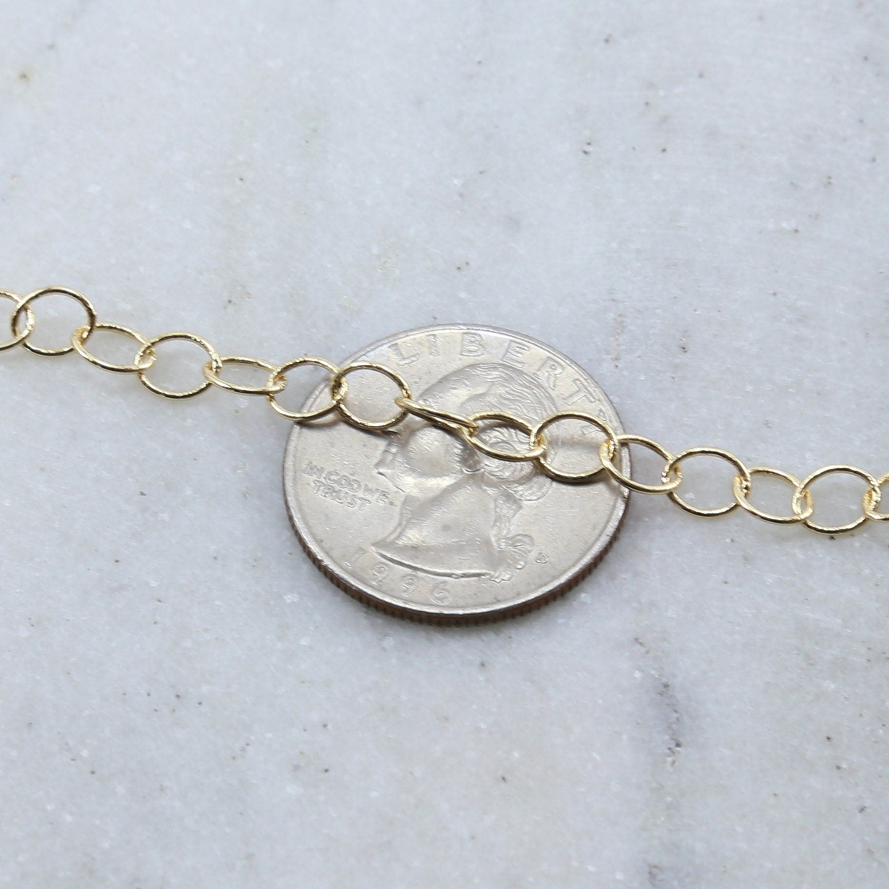 Brass Oval Extender Chain in Shiny Silver and Gold Antique – Sold by the Foot