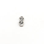 Sterling Silver Peace Sign Hand Charm Hippie Love 60's Charm