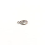Sterling Silver Whimsical Oval Organic Shaped Peace Sign Charm Hippie