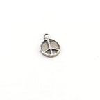 Sterling Silver or Vermeil Small Organic Shaped or Peace Sign Charm Hippie