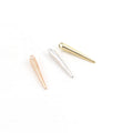 2mmx15mm Rhodium Plated Smooth Spike Dagger Point Pendant Charm Single Gold