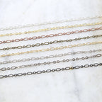 Brass Oval Fancy Oval Circle Chain in Shiny Silver and Gold – Sold by the Foot