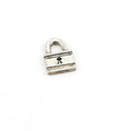 Sterling Silver Flat Small Open Lock Charm in Best Friend Pendant