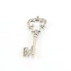 41mmx16mm Sterling Silver Victorian Detailed Fancy Large Key Pendant