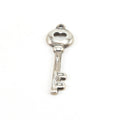37mmx12mm Sterling Silver Heart Cut Out Large Key Charm in Love Friendship