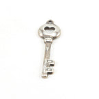 37mmx12mm Sterling Silver Heart Cut Out Large Key Charm in Love Friendship