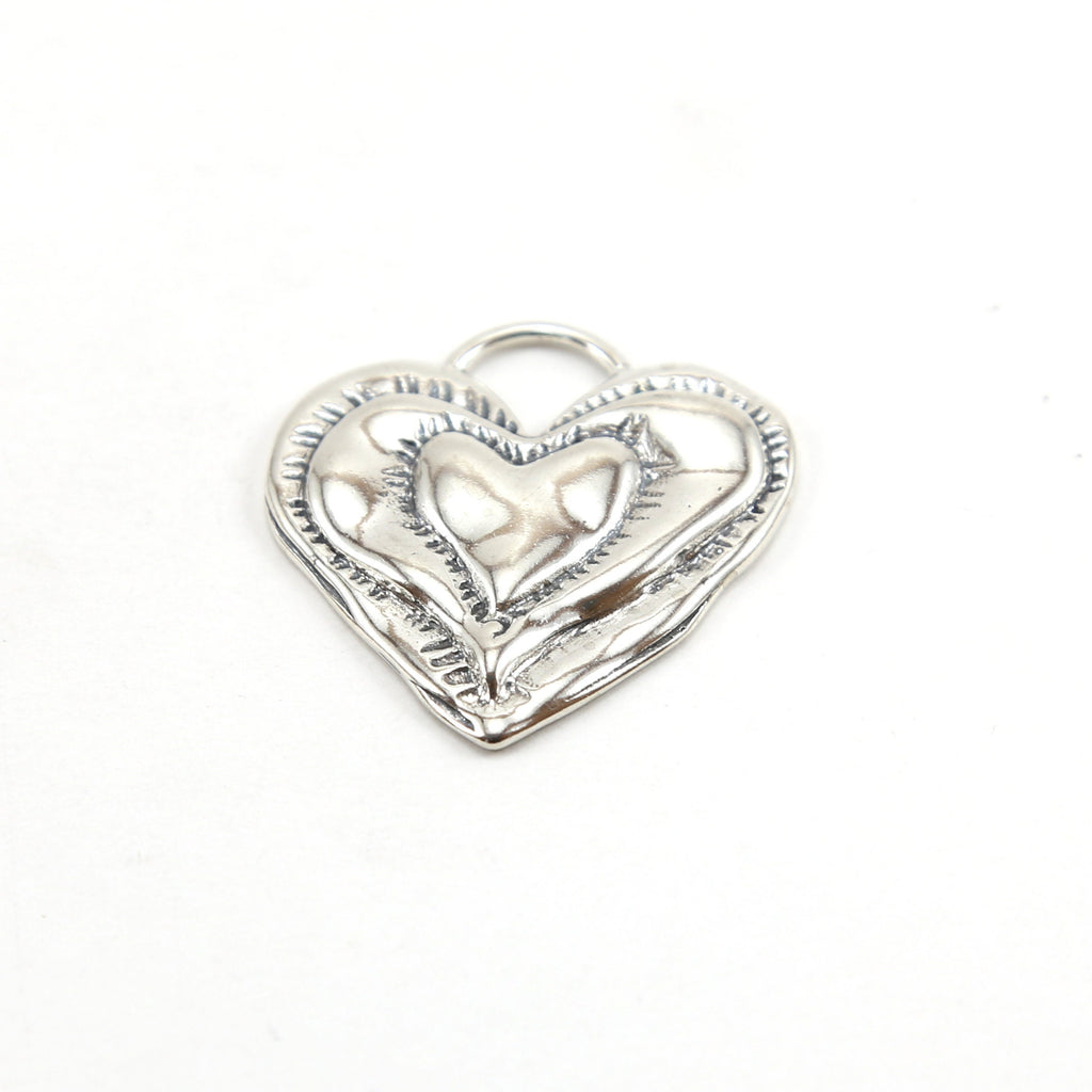 35mmx35mm Sterling Silver or Vermeil Large or Organic Shaped Detailed