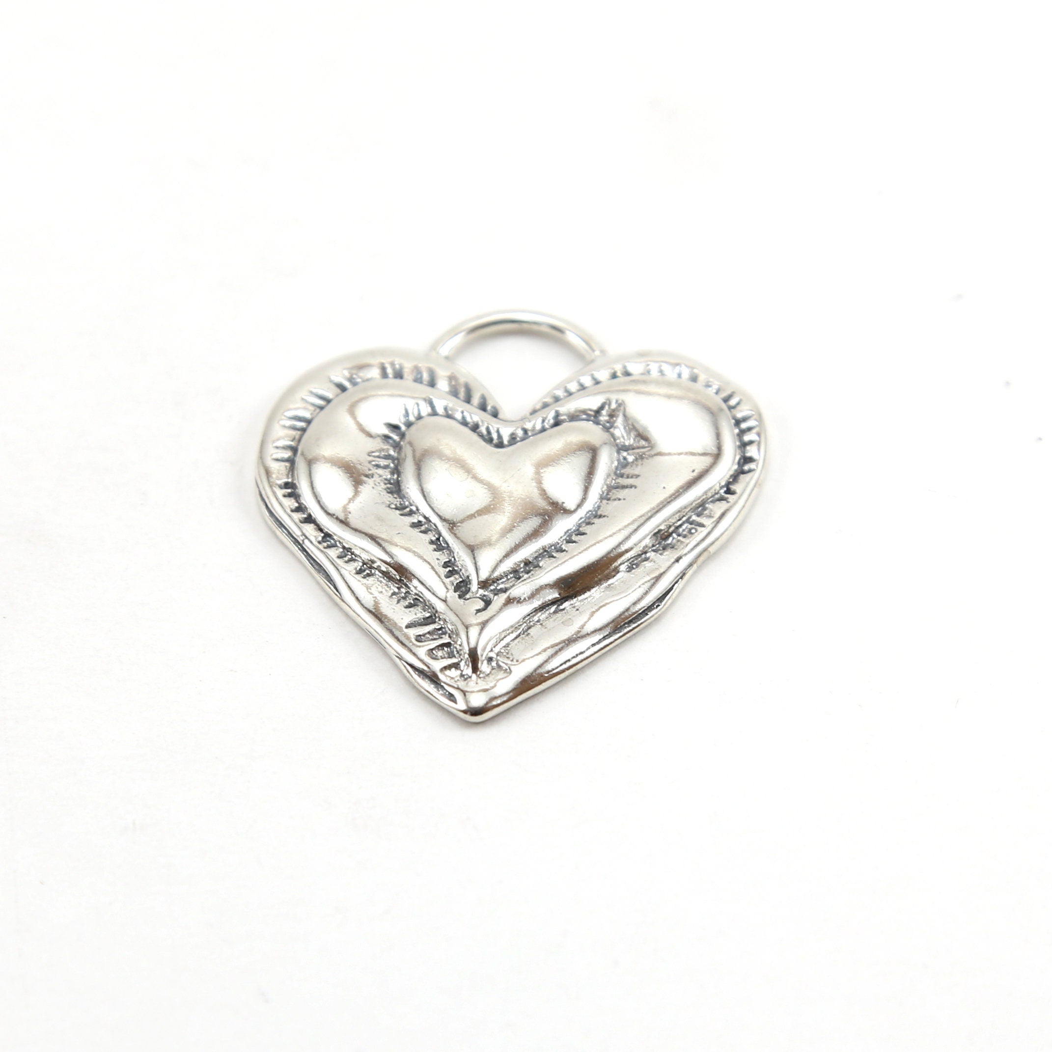 35mmx35mm Sterling Silver or Vermeil Large or Organic Shaped Detailed