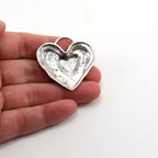 35mmx35mm Sterling Silver or Vermeil Large or Organic Shaped Detailed