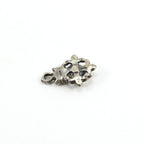 22mmx15mm Sterling Silver Fancy Heart with Crown Medallion Whimsical Charm