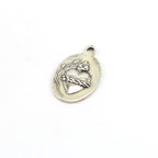 Sterling Silver or Vermeil or Oval Sacred Heart of Jesus Catholic Rosary
