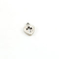 Sterling Silver Tiny Heart with Cross Cut Out Charm in Dainty Heart