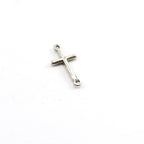 Sterling Silver or Vermeil or Dainty Horizontal Cross Connector Link Charm