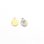 14mmx9mm Sterling Silver or Vermeil Small or Mother Mary Oval Charm