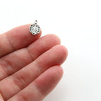 10mmx8mm Sterling Silver or Vermeil Teeny Tiny or Mother Mary Circle Round