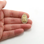 23mmx14mm Rhodium Plated CZ Pave Buddha Om Gold Silver Gunmetal Yoga Buddhist