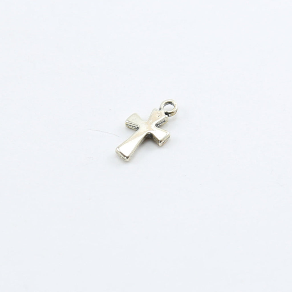 Sterling Silver Dainty Intended Cross Charm Religious Spiritual