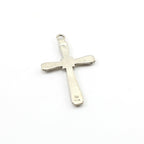 Sterling Silver or Vermeil or Large Fancy Edged Cross Charm Pendant Religious