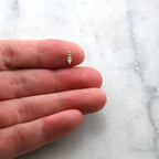 Rhodium Plated Four Pieces Dainty Tiny Marquise Pave CZ Small Drop (4pc)