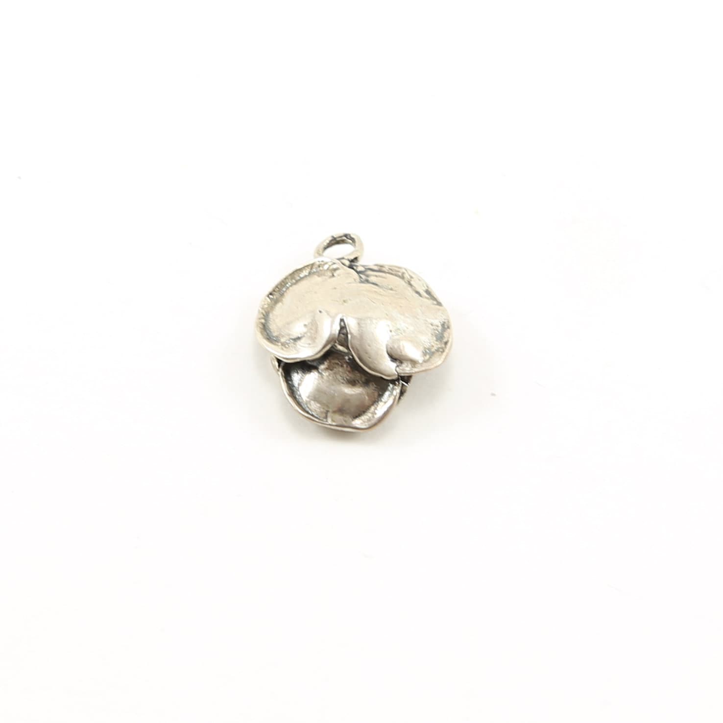Sterling Silver Detailed Thick Beautiful Rose Flower Plant Nature Charm