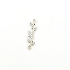 Sterling Silver or Vermeil Vine Leaf Connector Bar Branch Charm Nature