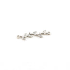 Sterling Silver or Vermeil Vine Leaf Connector Bar Branch Charm Nature