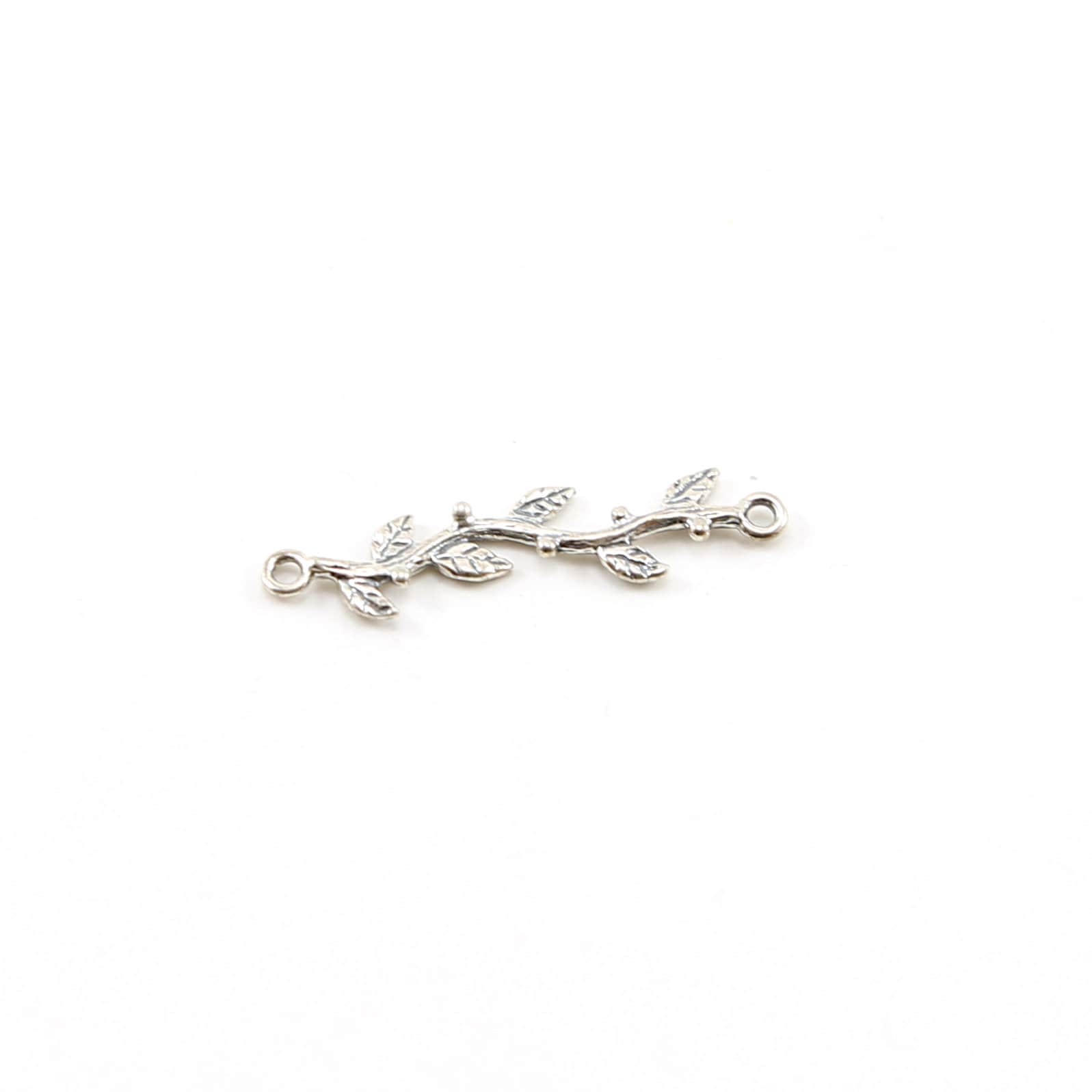 Sterling Silver or Vermeil Vine Leaf Connector Bar Branch Charm Nature