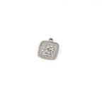 Sterling Silver Square Angel Wing Charm Religious Cherubim Pendant