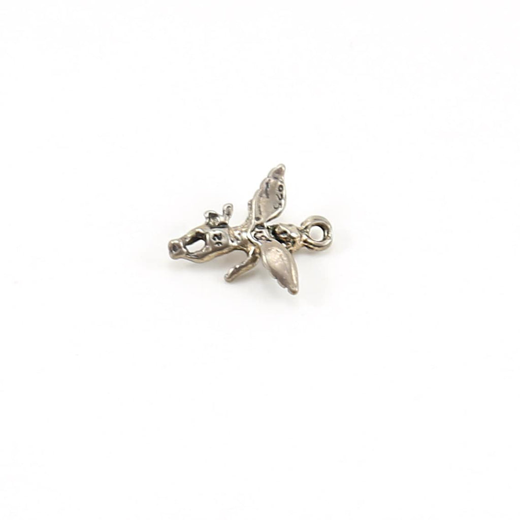 Sterling Silver 3D Baby Angel with Wings Cherub Charm Religious Pendant
