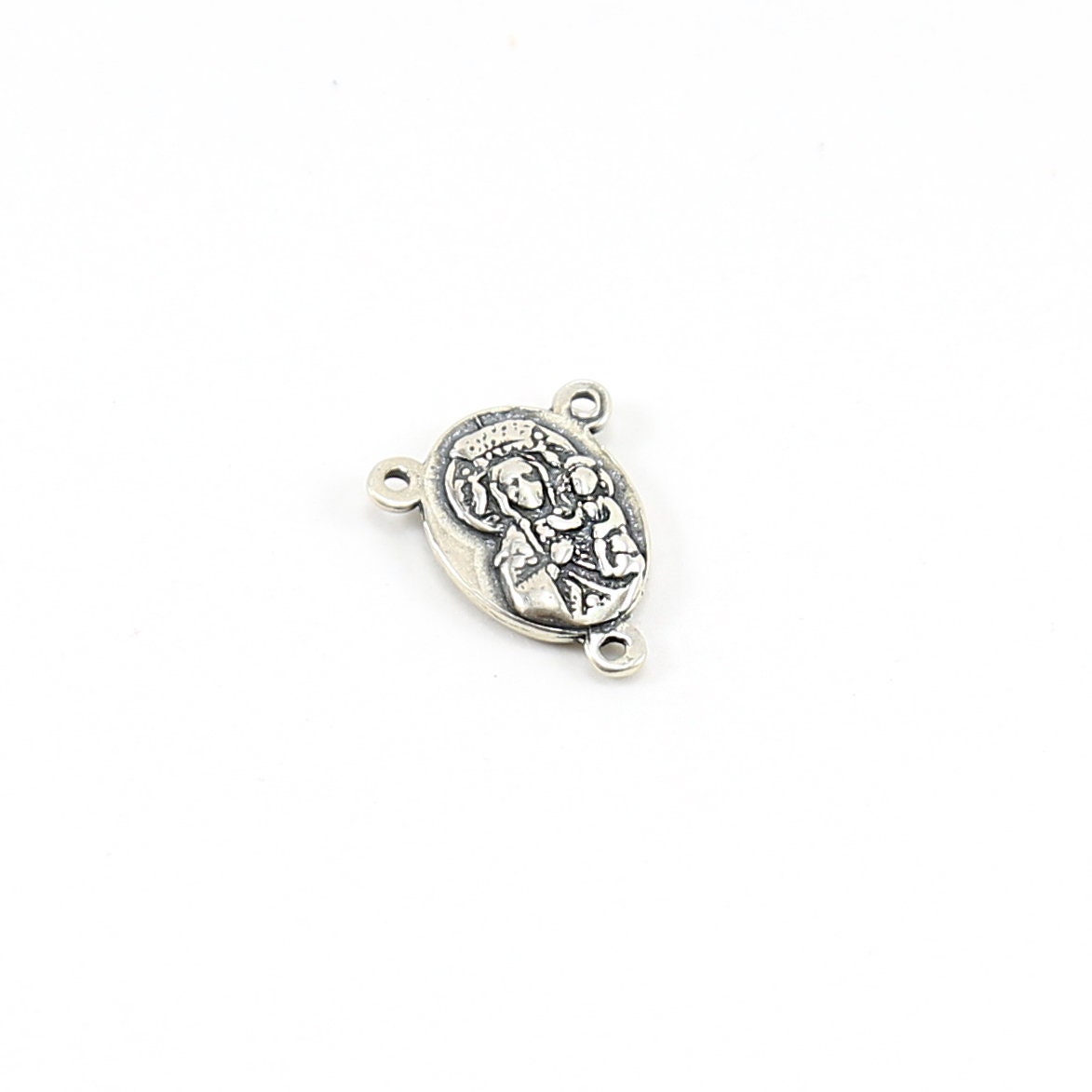 Sterling Silver Pope John Paul Ll Catholic Double Sided Madonna