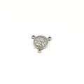 Sterling Silver Small Angel Coin Little Disk 3 Way Y Connector Charm