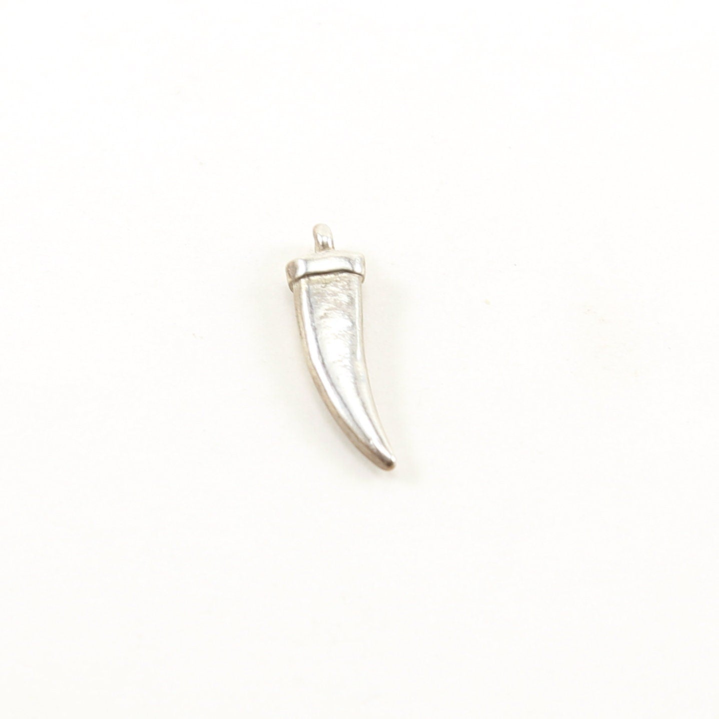 25mmx7mm Sterling Silver or Vermeil Thick Smooth Curved Horn Point Dagger